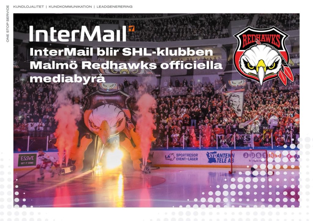 InterMail Sverige blir SHL-klubben Malmö Redhawks officiella mediabyrå.